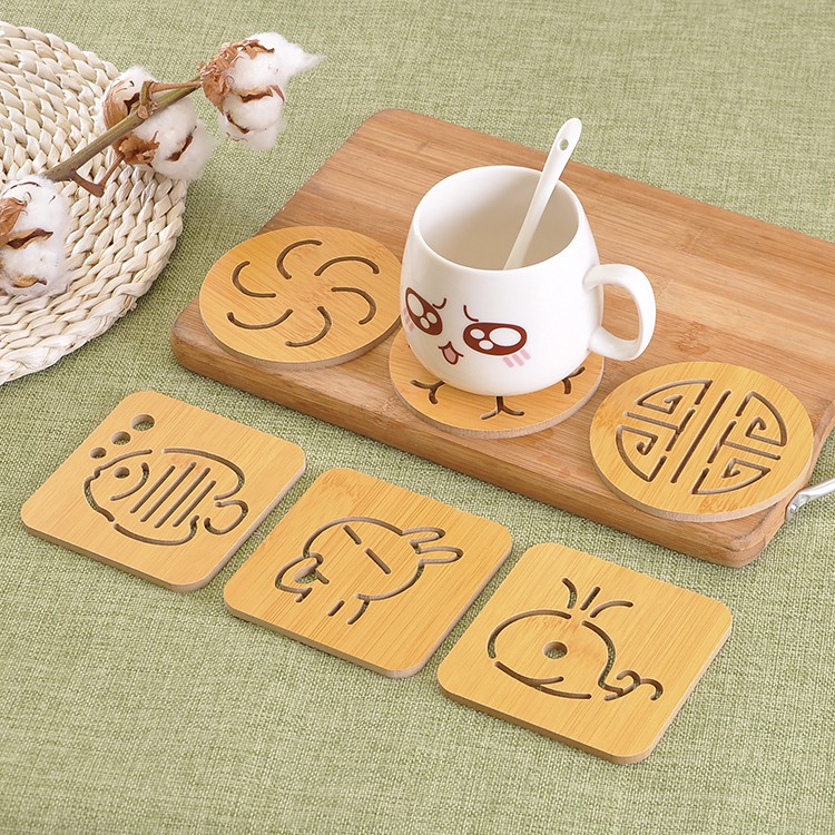 Đế Lót Ly Bằng Gỗ Chống Nóng Chống Trượt Kiểu Dáng Hoạt Hình | BigBuy360 - bigbuy360.vn