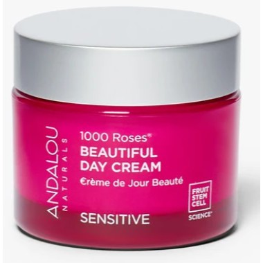 Combo Kem dưỡng da nhạy cảm Andalou Naturals 1000 Roses Sensitive Beautiful Day Cream Heavenly Night Cream Ngày đêm 50g
