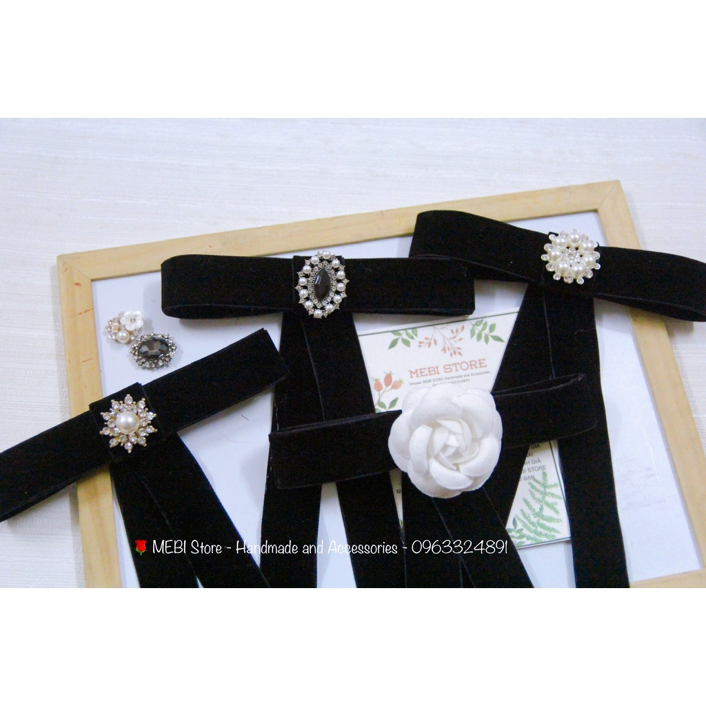 Tag cài áo handmade chất liệu nhung cao cấp