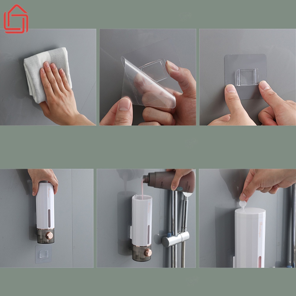 Hộp Đựng Nước Rửa Tay, Dầu Gội Đầu - Bình Đựng Sữa Tắm Đa Năng Gắn Tường Cho Phòng Tắm Nhà Vệ Sinh