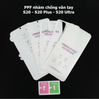 Dán ppf nhám chống vân tay dành cho samsung s20 , s20 plus , s20 ultra