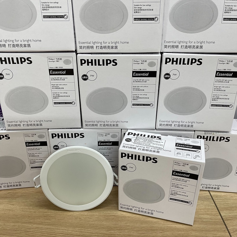 COMBO Mua 4 tặng 1 Đèn LED âm trần Philips Downlight Meson 59202 7W 6500K - Ánh sáng trắng