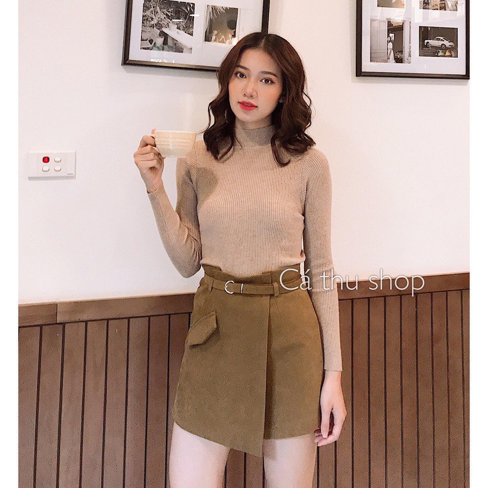 ( Hàng Đẹp ) Áo len ôn body cổ 3 phân hàng đẹp ( ảnh thật )