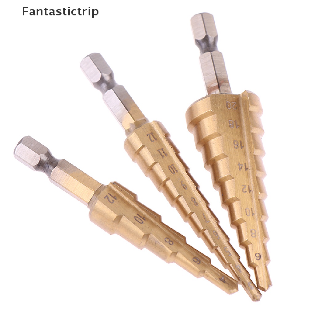 Bộ 3 Mũi Khoan HSS 3-12mm 4-12mm 4-20mm Mới