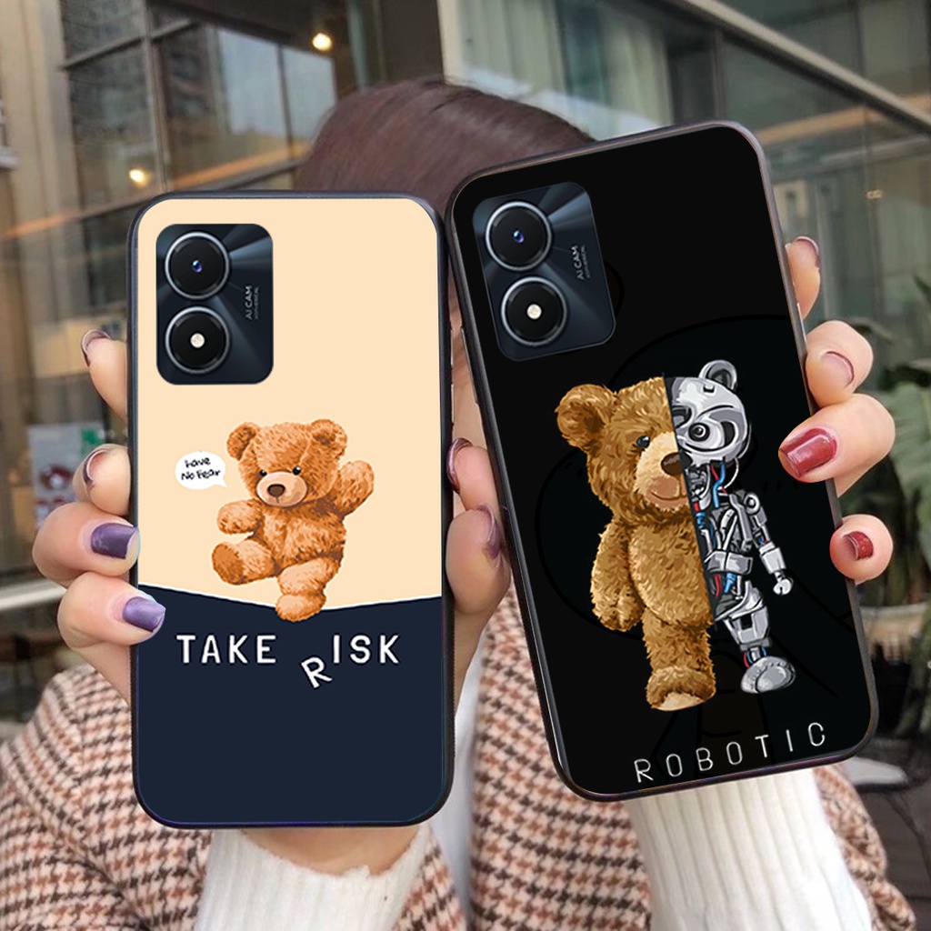 Ốp lưng Vivo Y02S - Vivo Y01 gấu cute cực đáng yêu mẫu mới nhất