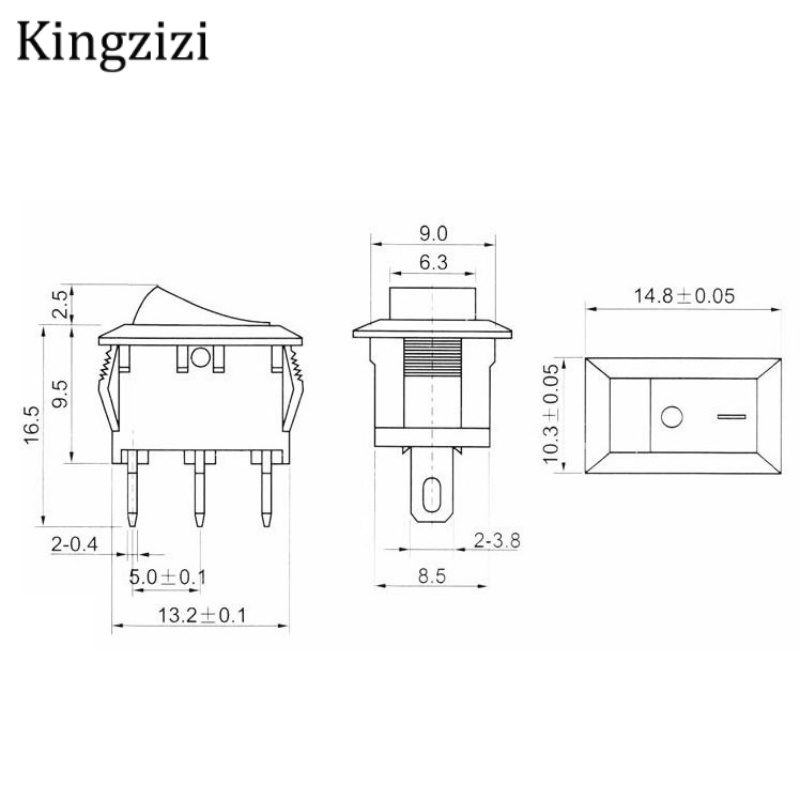 Set 10 Công Tắc Bật/Tắt 117s 2 Chấu 250v3a 125v6a