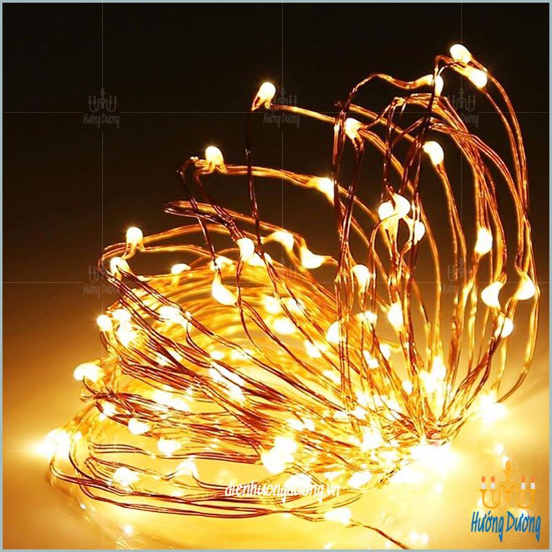 Dây đèn led đom đóm 3 mét 30 bóng dùng pin AA , đèn led fairy light trang trí tiệc, sinh nhật, góc học tập, bàn làm việc