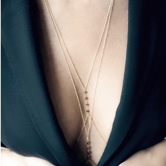 B05 NYNY_BODYCHAIN Chuỗi Dây Đeo Cơ Thể Trang Trí Áo Ngực/Thắt Lưng Đính Đá Quyến Rũ Thời Trang Đi Biển, Đi Biển Cho Nữ