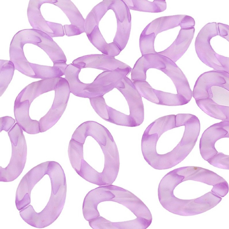 Vòng Đeo Tay Nhựa Acrylic Trong Suốt 23x17mm Có Khóa Dạng Xích Màu Sắc