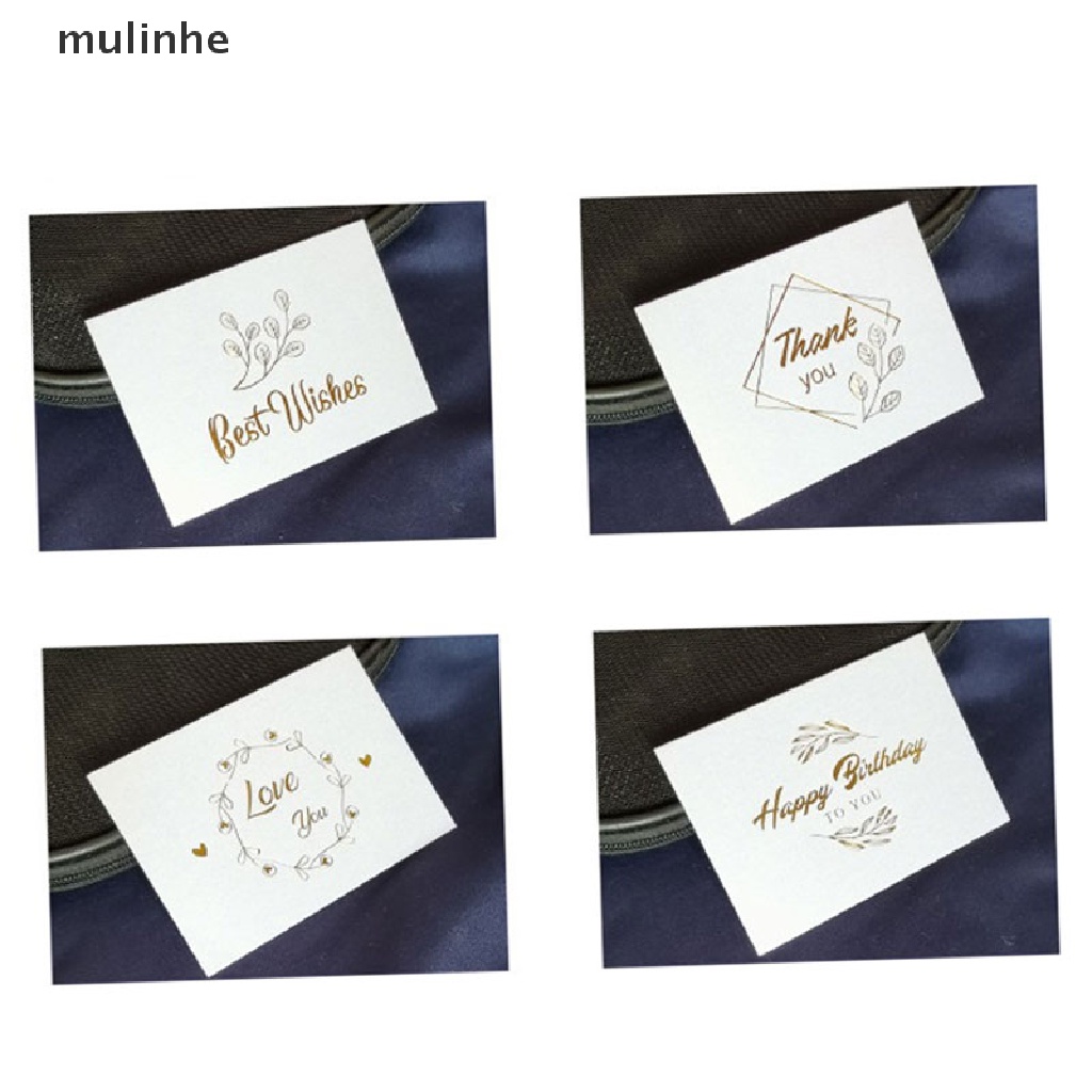 Set 50 Thiệp Chúc Mừng Sinh Nhật / Đám Cưới In Chữ Thank You Thẻ