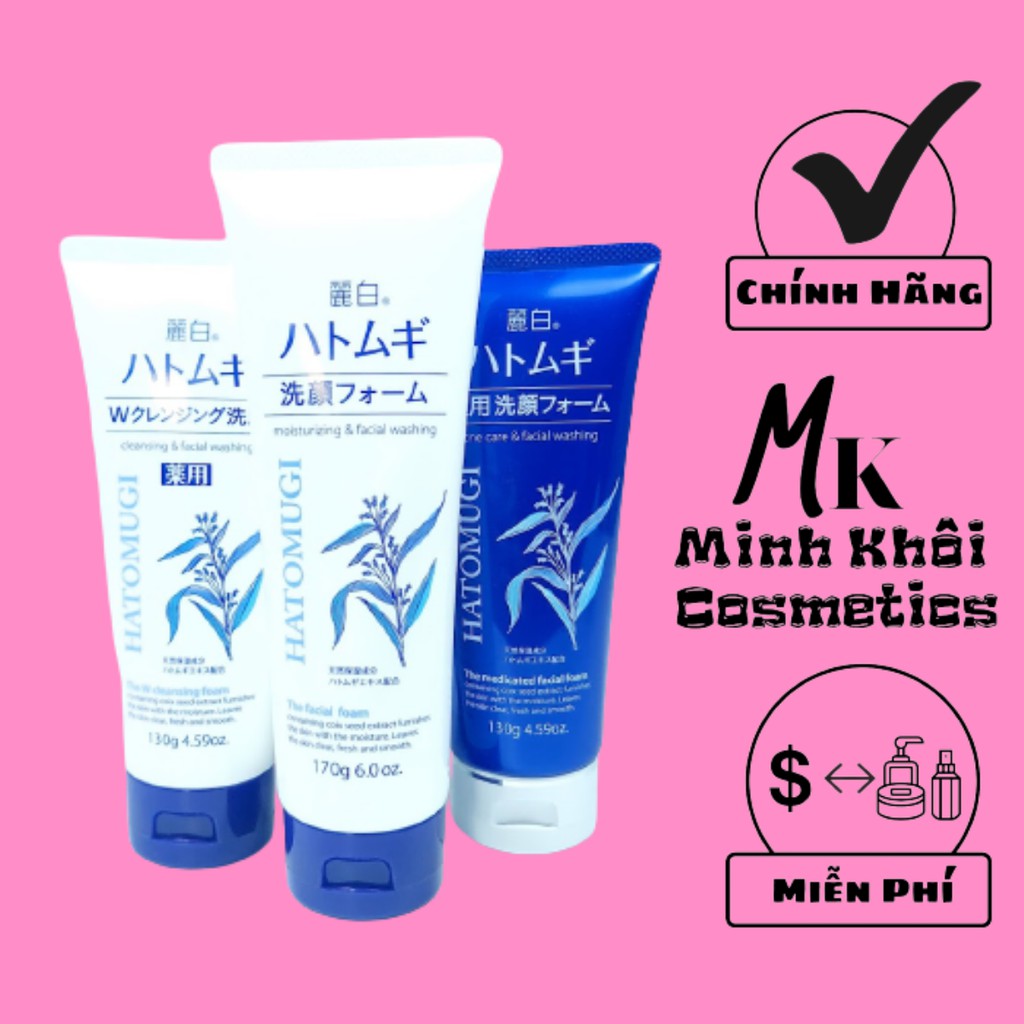 Sữa Rửa Mặt Trắng Da Hạt Ý Dĩ HATOMUGI CLEANSING & FACIAL WASHING 130g