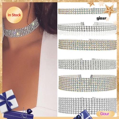 Vòng cổ choker ngắn đính đá lấp lánh thời trang sành điệu cho nữ