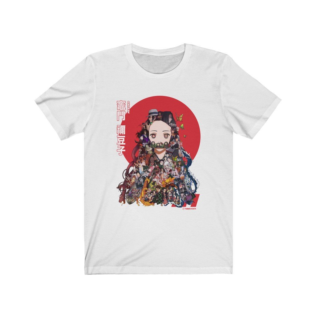 Áo thun Nezuko Kamado  chất liệu cotton 100%, màu đen hoặc trắng phiên bản có màu từ Turned Ninja