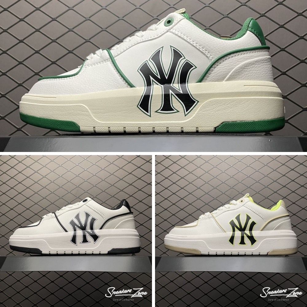 Giày MLB Chunky Liner NY New York Yankees Màu Xanh, Đen và Kem Cổ Thấp Cực Kỳ Phong Cách Cho Cả Nam Và Nữ Sneakers World