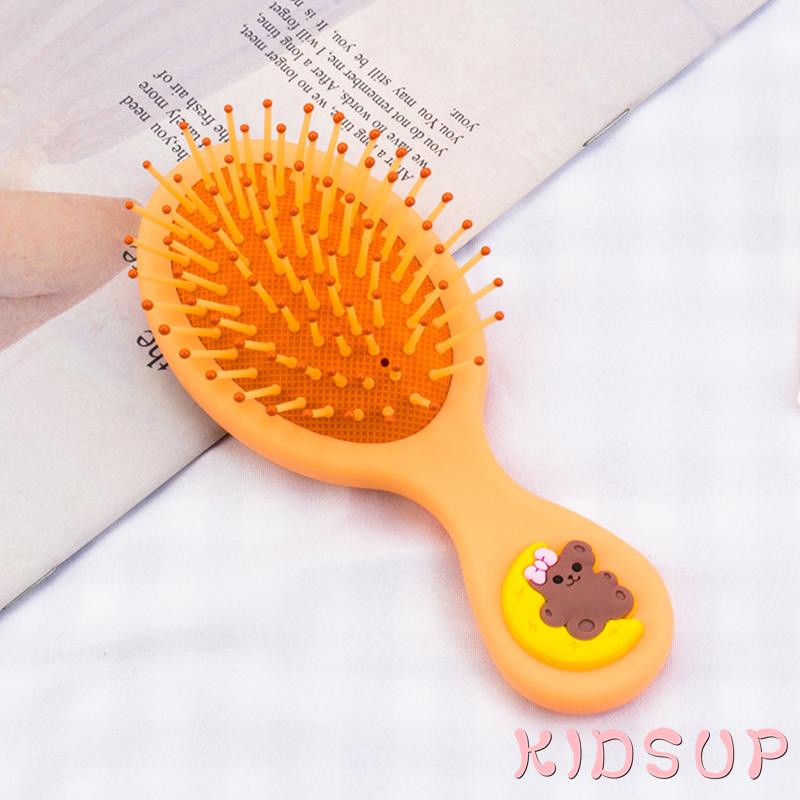 [Hàng mới về] Lược chải tóc túi khí mini massage da đầu bằng nhựa gắn hình đáng yêu cho nữ
