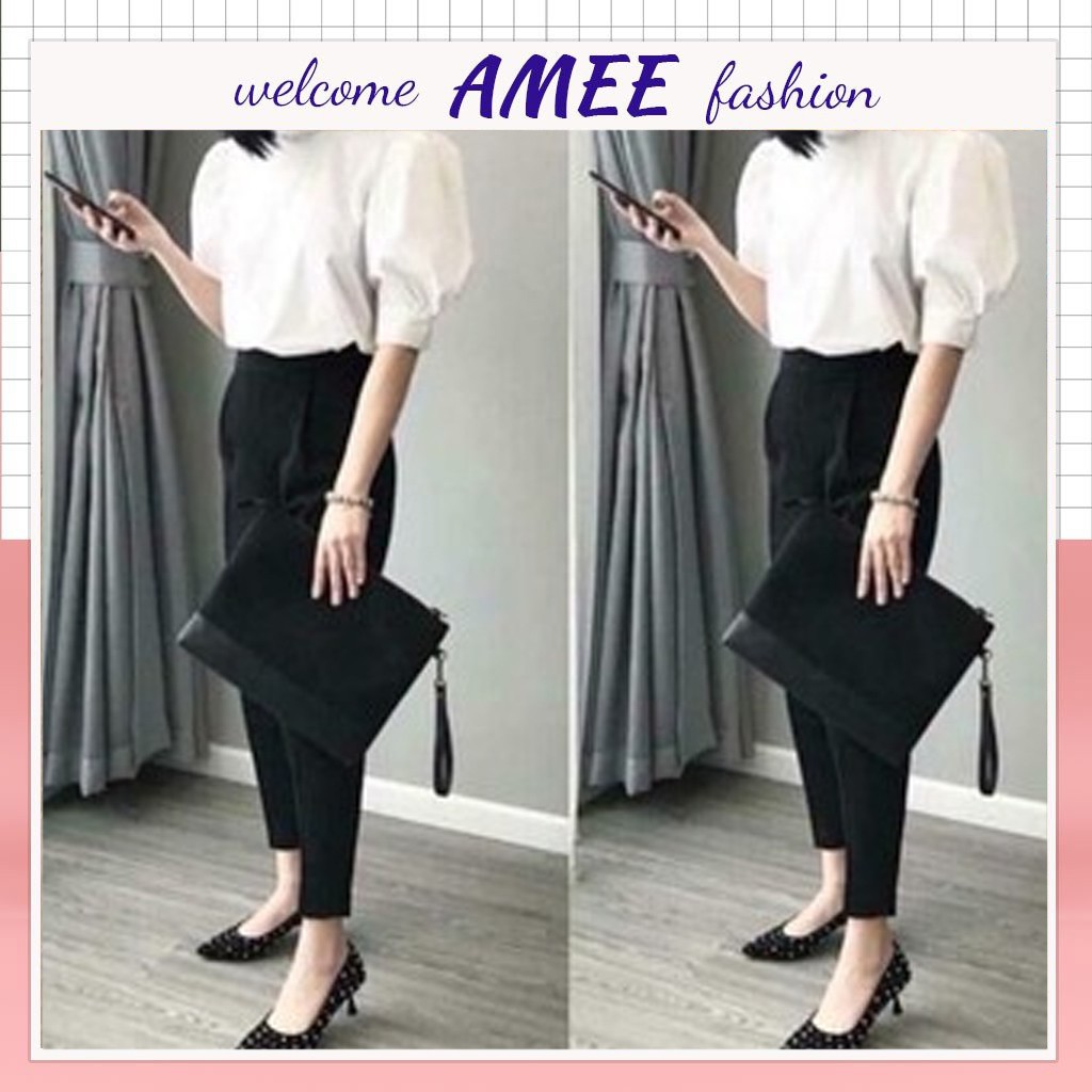 Quần baggy chun sau khoá hông Amee Fashion