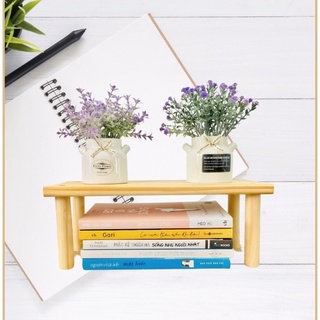 Ghế gỗ, Kệ gỗ, kệ trang trí để bàn giá để máy tính, sách laptop mỹ phẩm cây cảnh