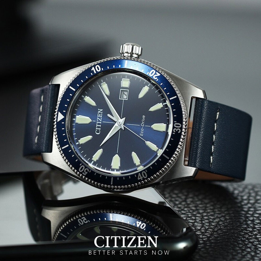 Đồng Hồ Nam Citizen Dây Da AW1591-01L - Mặt Xanh