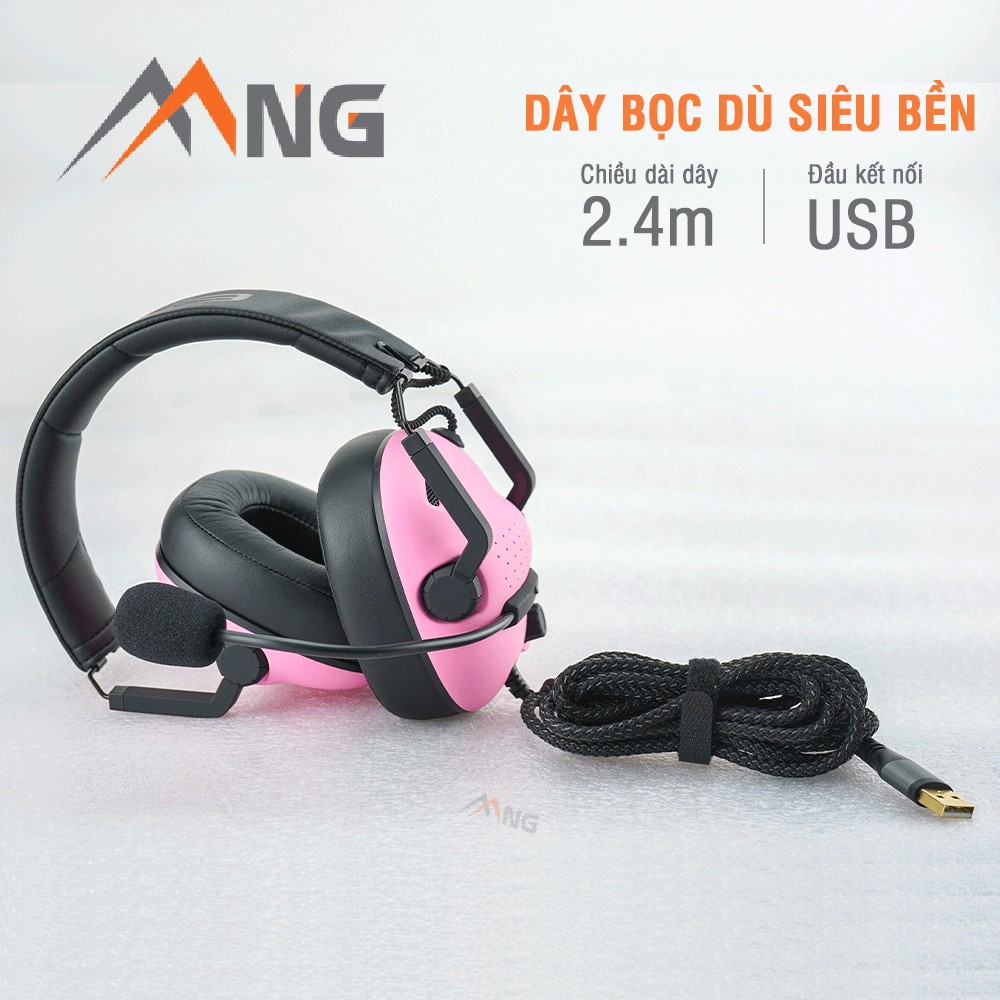 Tai nghe chụp tai chơi game có dây Edra EH492 dành cho game thủ,có micro, màu đen, trắng, hồng, vàng | BigBuy360 - bigbuy360.vn