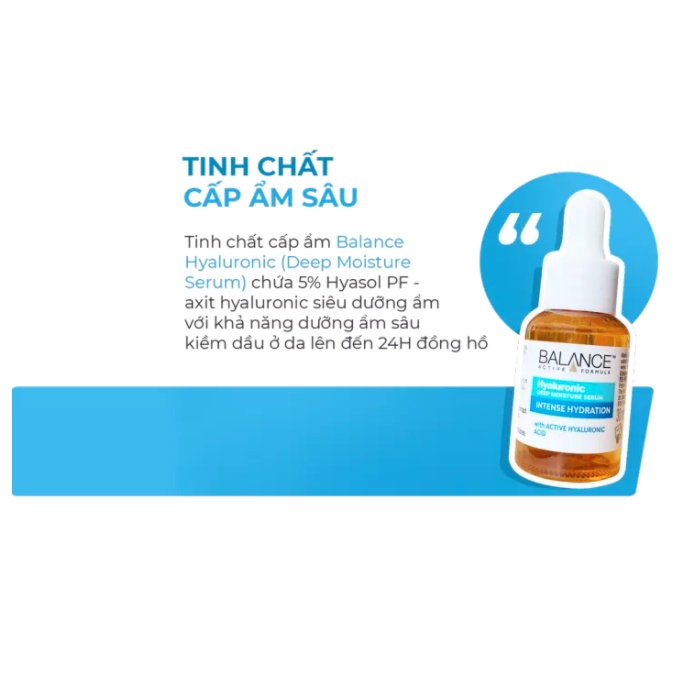 Serum Cấp Nước Dưỡng Ẩm Balance Active Formula 30ml Chống Lão Hóa giúp Căng Bóng