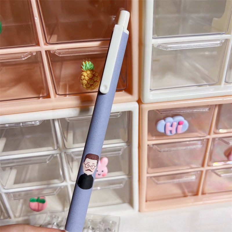 Set 6 bút mực đen ngòi 0.5mm dễ sử dụng nhanh khô phong cách Trung Hoa dành cho học sinh