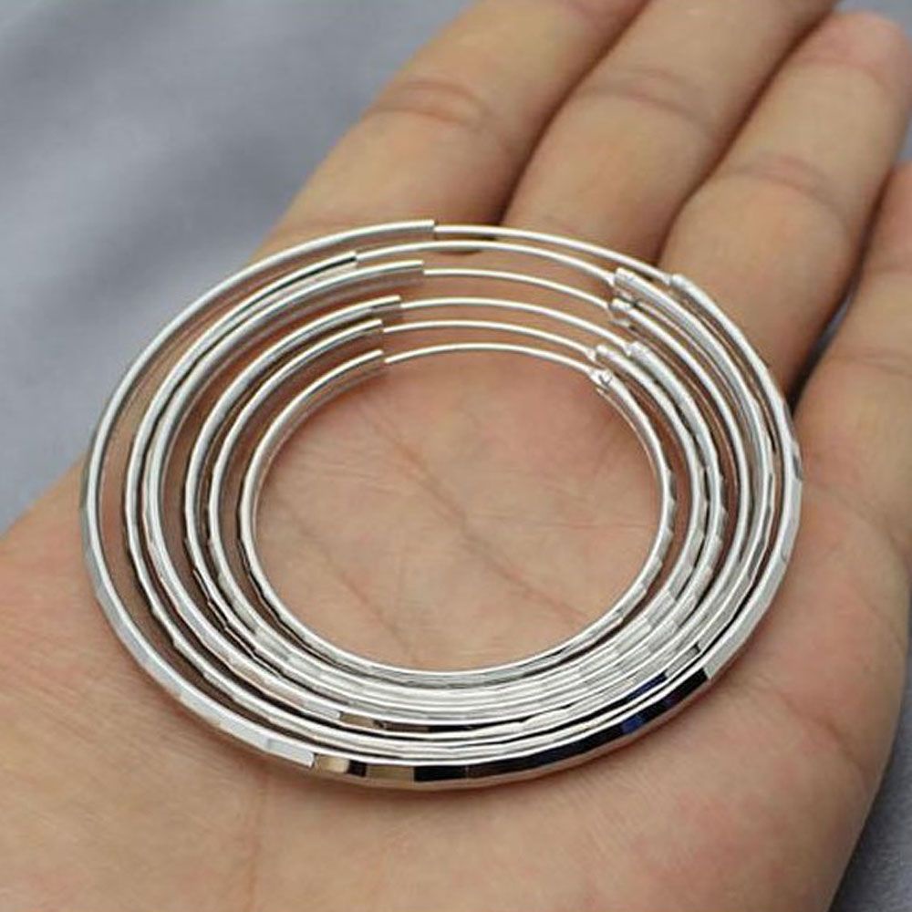 Bông tai hình tròn 30mm-60mm thời trang dành cho nữ