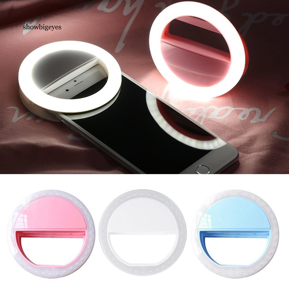 Đèn LED hình tròn hỗ trợ chụp ảnh selfie cho điện thoại