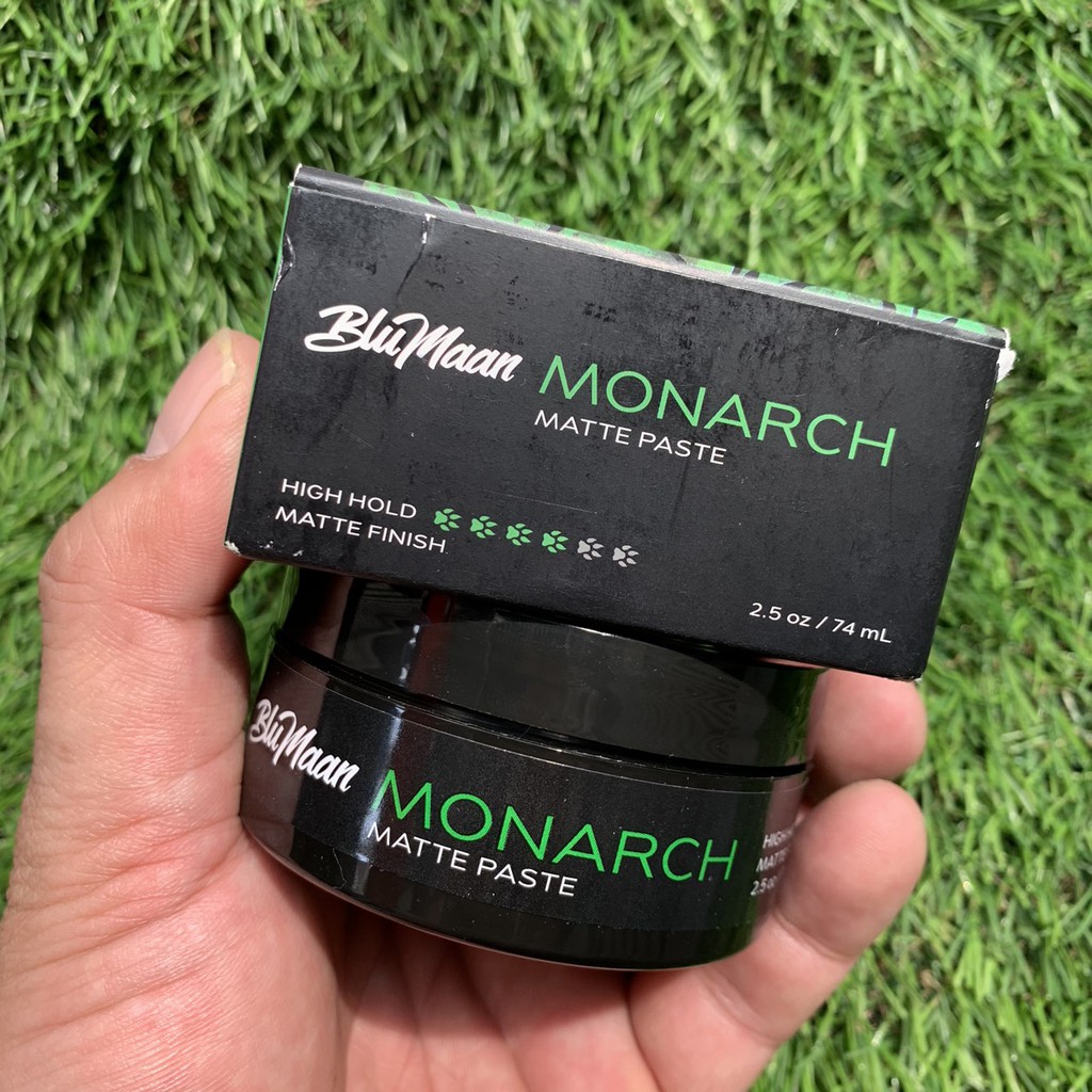 Sáp tạo kiểu tóc BluMaan Monarch Matte Paste xanh lá 74ml ( sư tử vương )