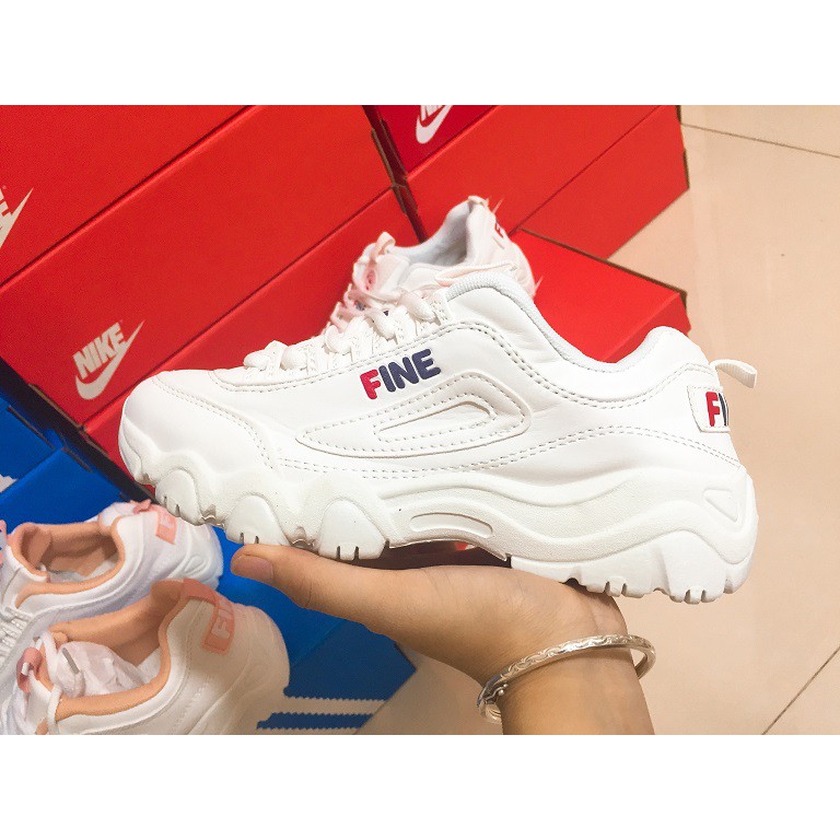 Giày sneaker nữ FINEEE Hot trend chất đẹp ( Tặng 2 đôi tất cổ ngắn Lali cao cấp + Ảnh chụp thật)
