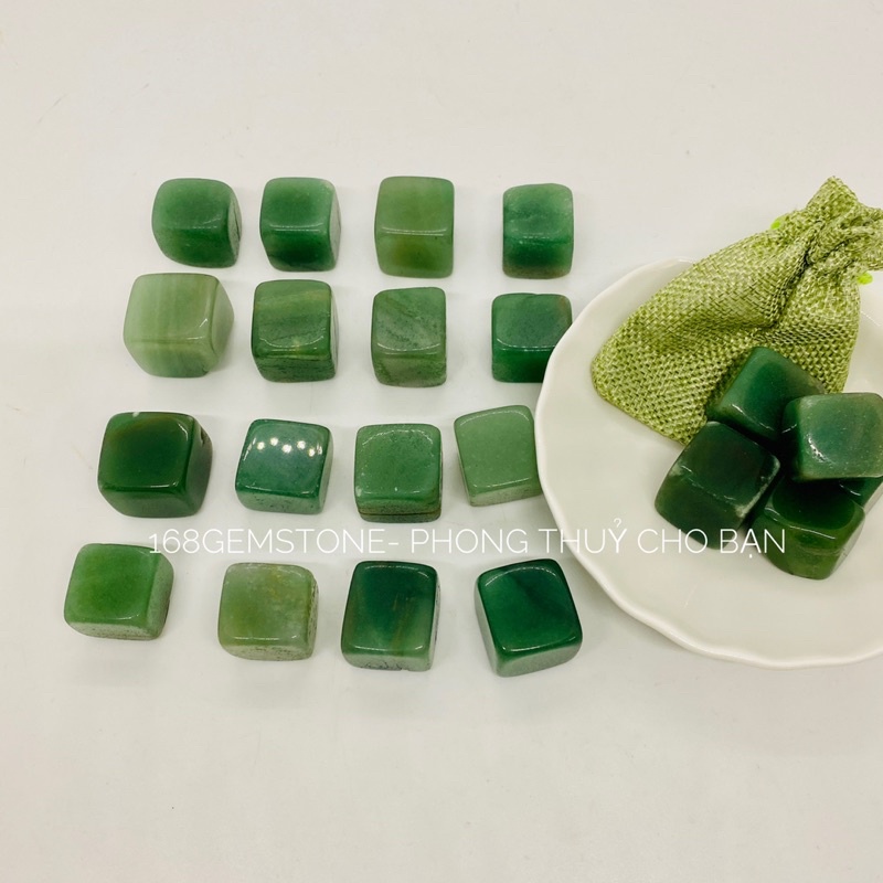 Viên Đá  TA  XAnh Thanh Tẩy Tự Nhiên Chơi Tarot, Đá Phong Thủy