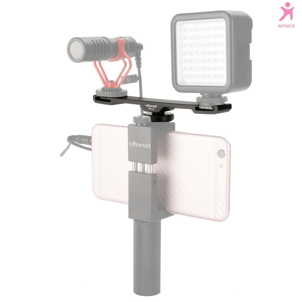 Đế hai Hot Shoe Ulanzi PT-2 cho máy ảnh DV DSLR mic đèn led