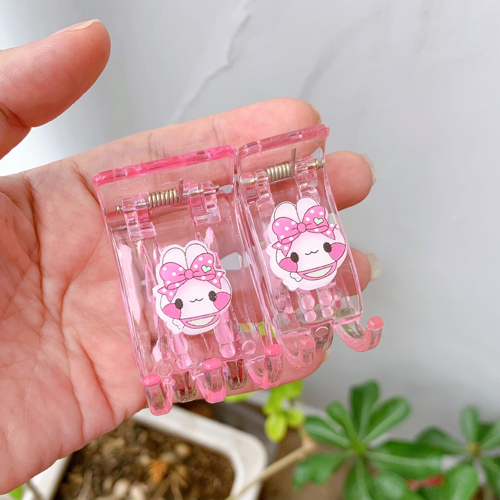 Kẹp tóc càng cua trong suốt hình thiên thần dễ thương
