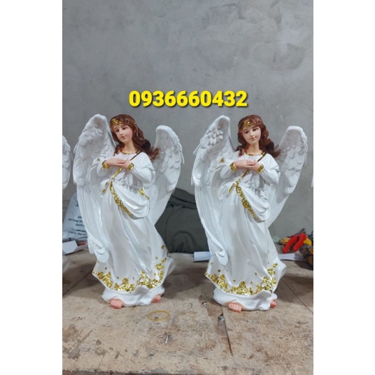 Tượng Thiên thần trắng 40cm  Tượng công giáo composite
