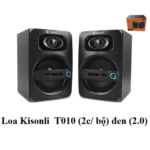 Loa Kisonli  T010 (2c/ bộ) đen (2.0)