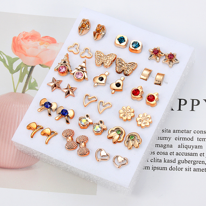 Set 36 / 18 đôi hoa tai thời trang nhiều mẫu mã cho nữ