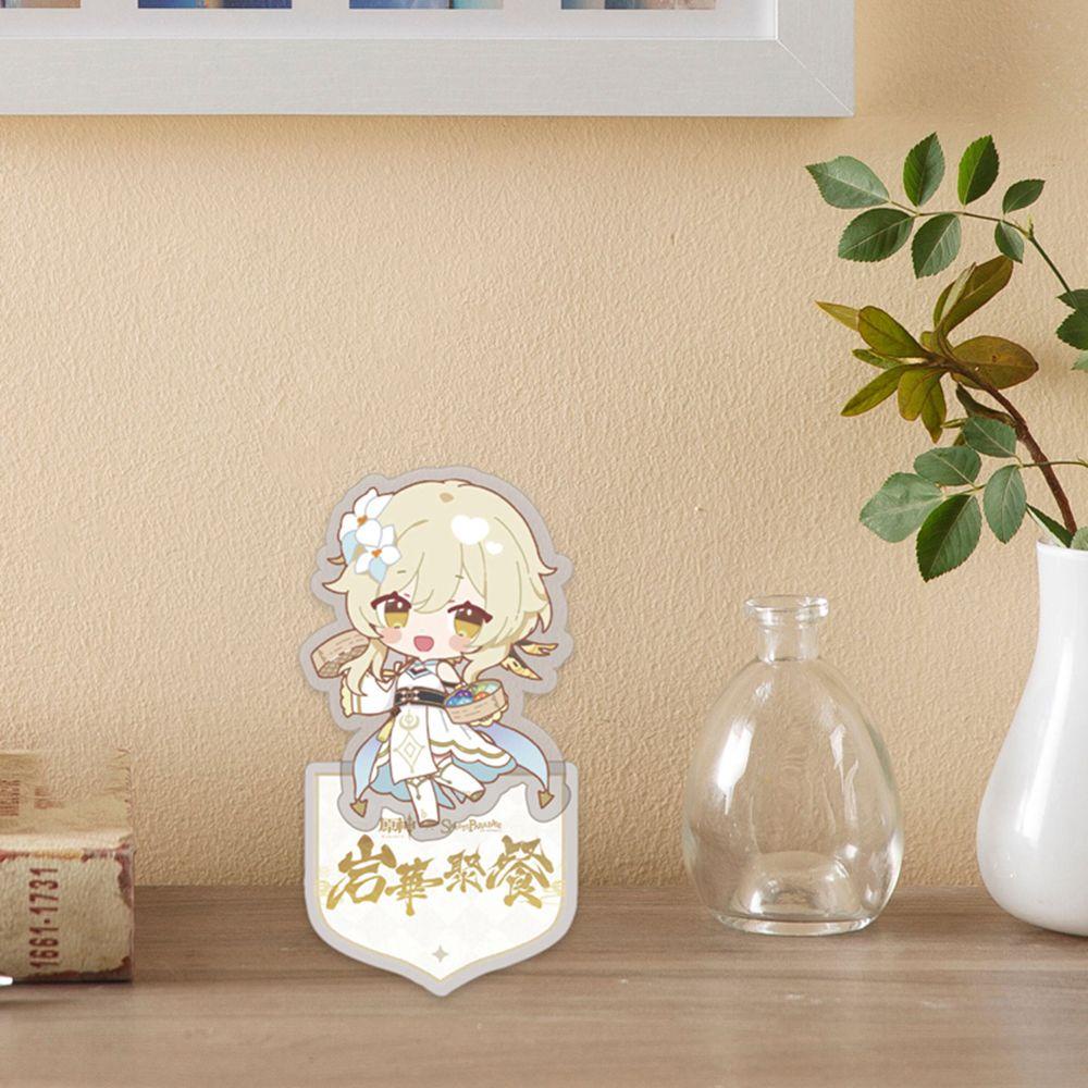 JANE Móc Khóa Acrylic Họa Tiết Hoạt Hình Noelle Diluc Barbara