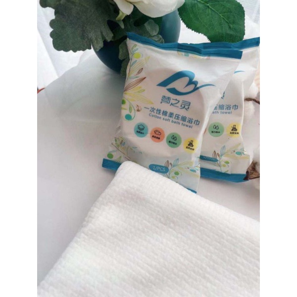 Khăn tắm bông nén dày, khăn tắm khách sạn phụ kiện du lịch sử dụng một lần (Cỡ Lớn) (k73)