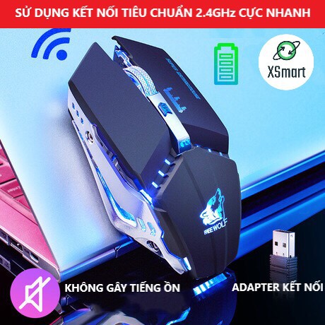 Chuột Không Dây GAMING FREE Wolf X11 Wireless 2.4GHz Bản cao cấp, Pin sạc, Dùng Cho Máy Tính, Laptop, PC, Tivi | WebRaoVat - webraovat.net.vn