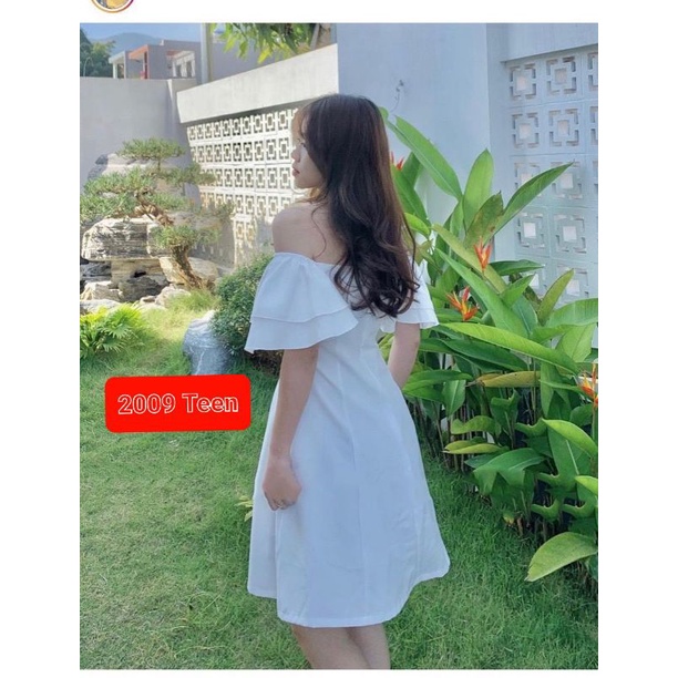[Rẻ Vô Địch]Váy trễ vai khóa lưng vai bồng 2 lớp dành cho các hotgirl