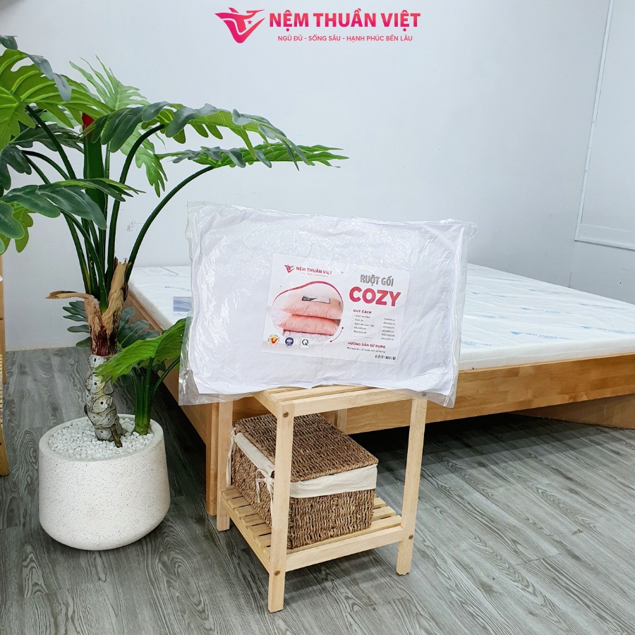 Ruột Gối Nằm Gòn Thuần Việt Cozy Cao Cấp, Êm Ái Vượt Trội, Thoáng Mát - Size 40x60cm