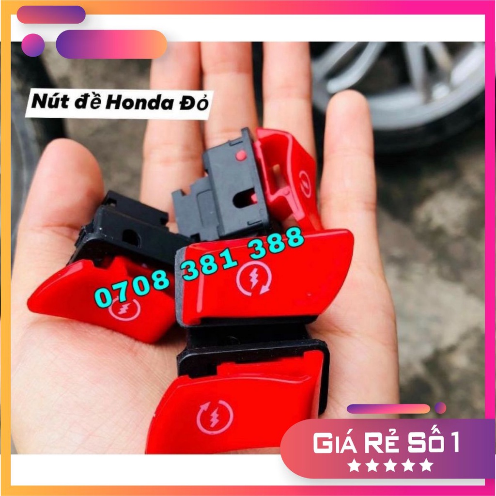 Nút đề Honda [GIÁ CỰC TỐT] màu đỏ gắn honda - nút passing [ Lõi đồng ]