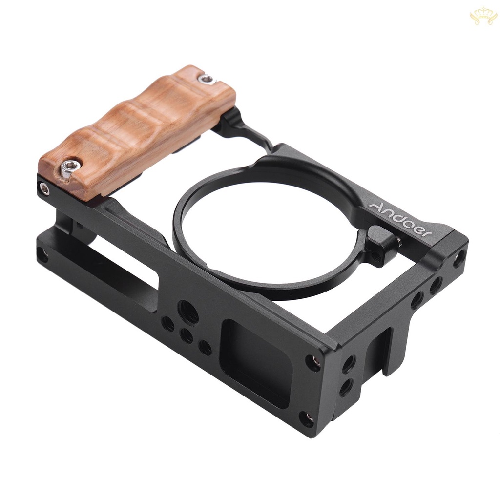 Khung Máy Ảnh Andoer RX100 VI / VII Bằng Nhôm Với Ốc Vít 1 / 4 Tiện Dụng