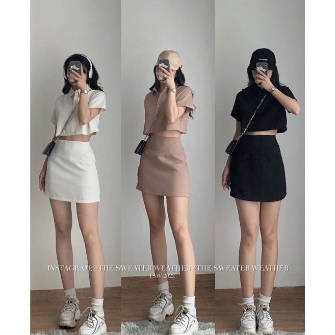 Set thể thao polo dáng ngăn chất sạn 4 màu