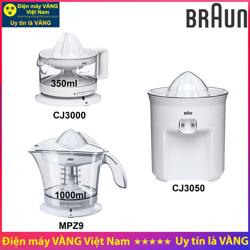 Máy vắt cam Braun CJ3000 MPZ9 CJ3050 - Sản xuất tại Trung Quốc