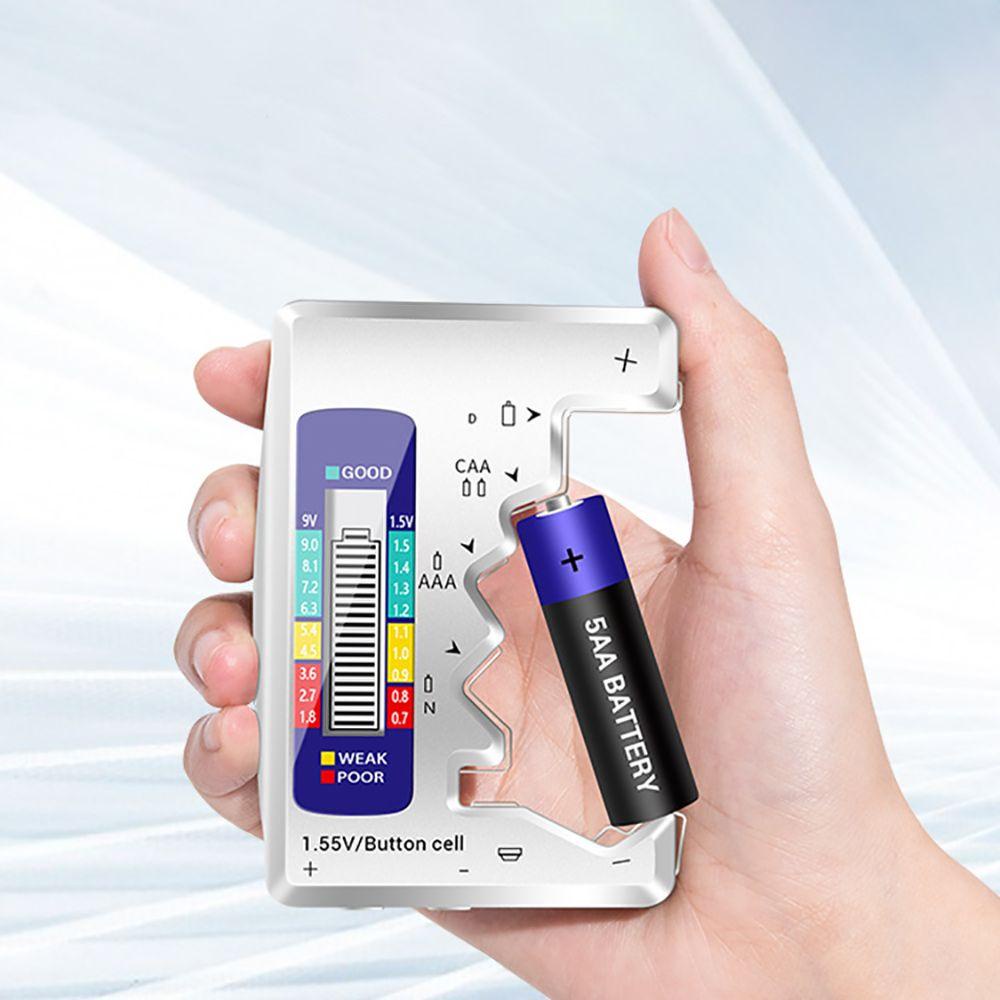 Dụng Cụ Phân Tích Pin AAA AA Nút Đo Điện Áp Có Màn Hình LCD Hiển Thị Chính Xác Thông Dụng