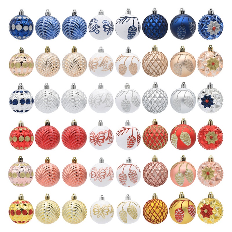 Set 8 Trái Châu Trang Trí Cây Thông Noel