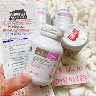 DHA Bầu Biosland 60 viên Úc đủ tem, bill chemist - Bio Island DHA for Pregnancy