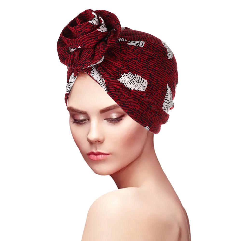 Mũ Turban Trùm Đầu Phối Hoa Phong Cách Hồi Giáo Cho Nữ