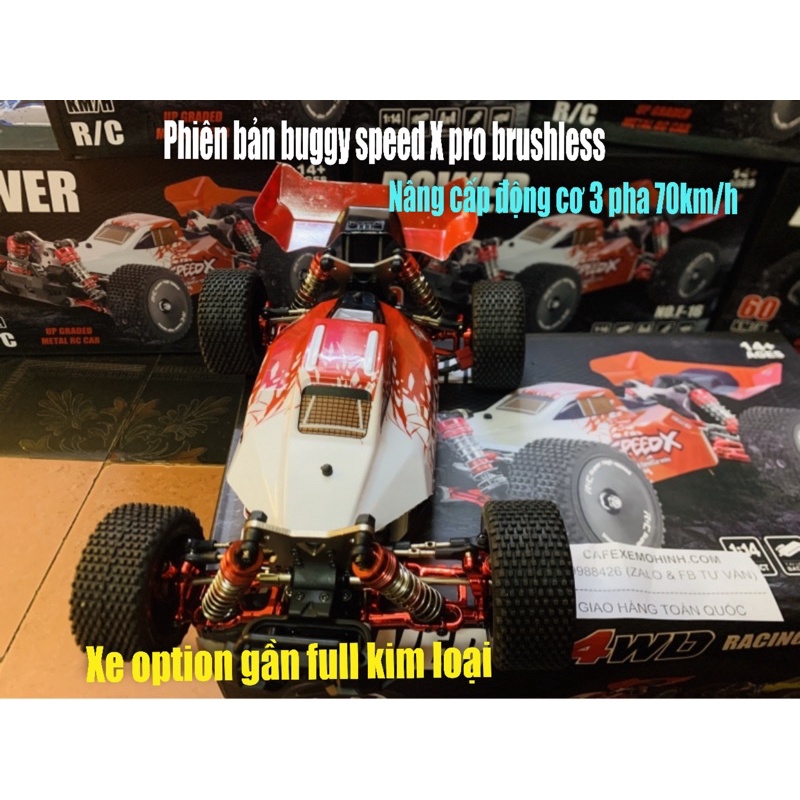 Xe điều khiển Buggy SpeedX Pro brushless 70km/h đã option full kim loại