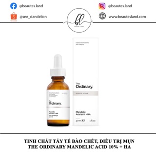 Serum tẩy tế bào chết, ngừa mụn The Ordinary Mandelic acid 10% + HA